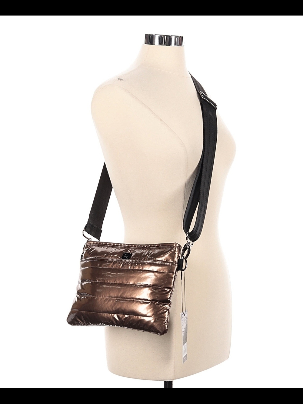 THINK ROYLN BUM BAG-Metallic Brown/Olive Quilted Crossbody Bag
